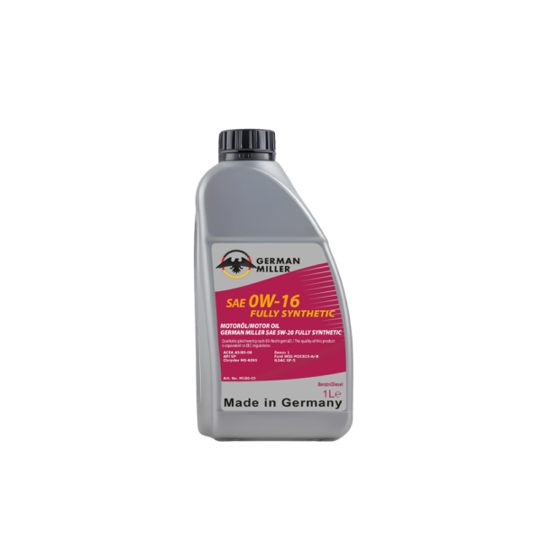 German Miller 0W-16-1L High-Performance Engine Oil