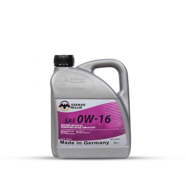 German Miller 0W-16-5L High-Performance Engine Oil