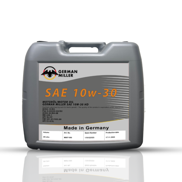 German Miller 10W-30-20L High-Performance Engine Oil