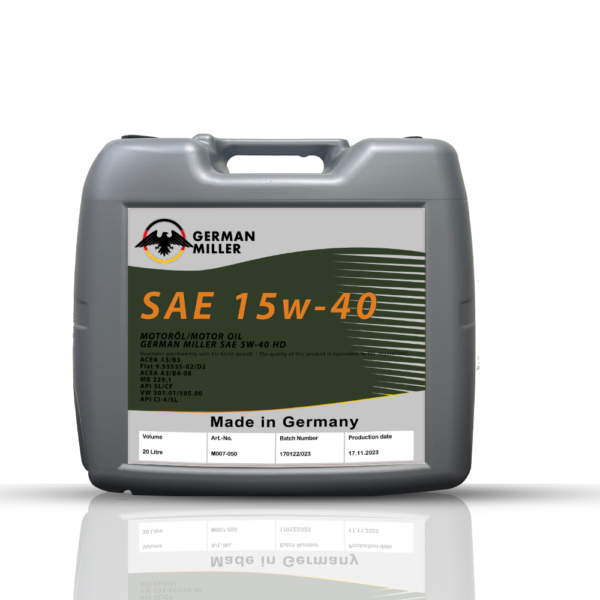 German Miller 15W-40 20L High-Performance Engine Oil
