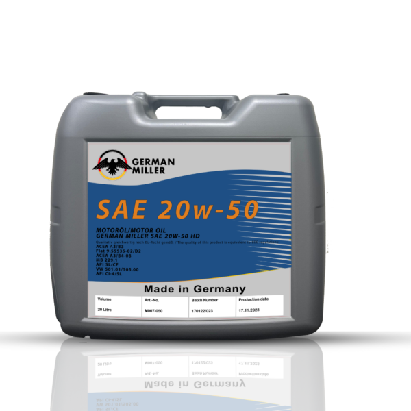 German Miller 20W-50 20L High-Performance Engine Oil