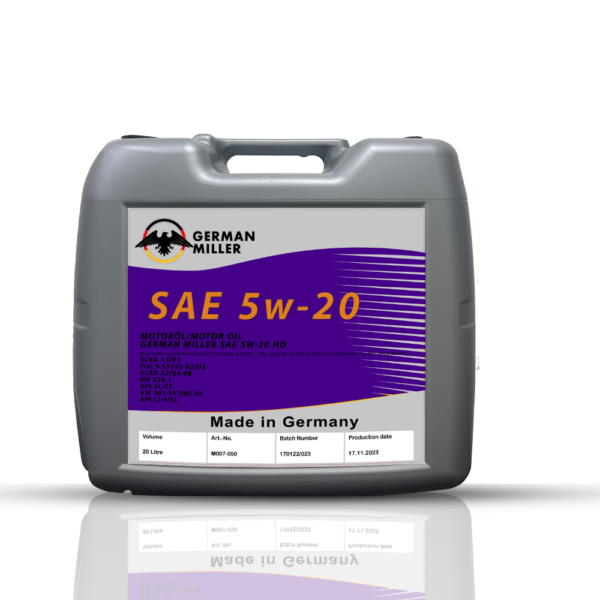 German Miller 5W-20-20L High-Performance Engine Oil